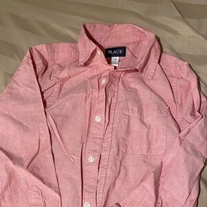 Place Men's Casual Pink Button-Down Shirt